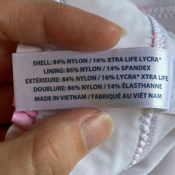 Vineyard Vines Palms and Plumeria Smocked Bikini Bottoms‎ Size M Pink Vacation - Picture 6 of 8